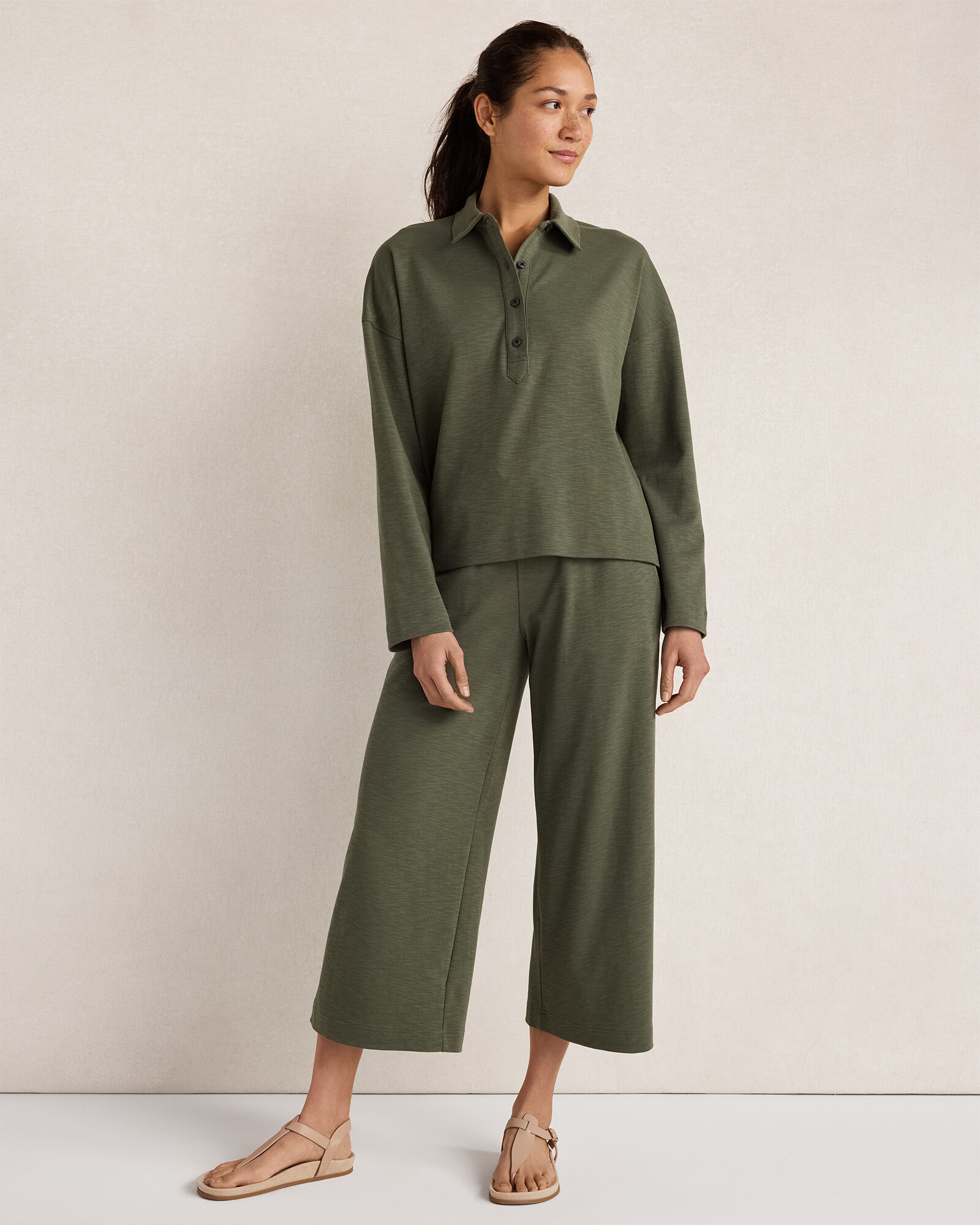 Organic Cotton Slub Interlock Pants
