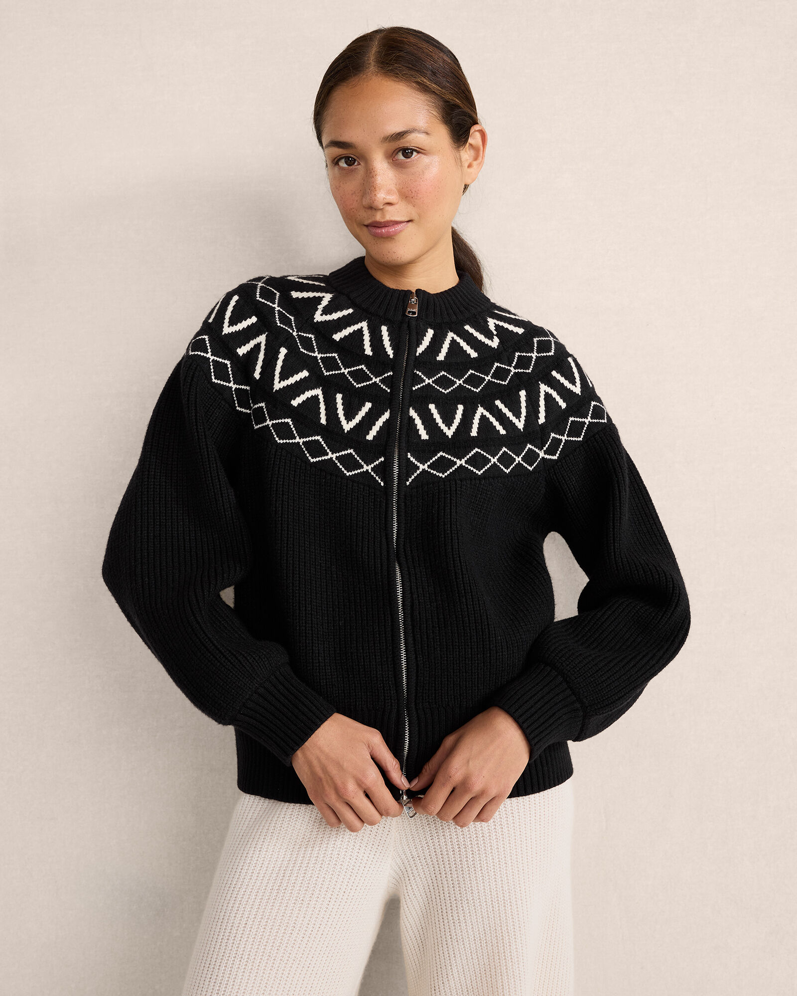 Varley Alys Fairisle Knit Jacket