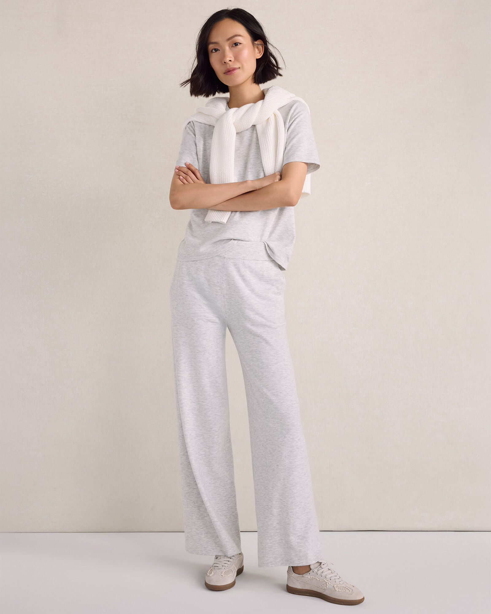 Resti Viscose Blend Wide Leg Pants