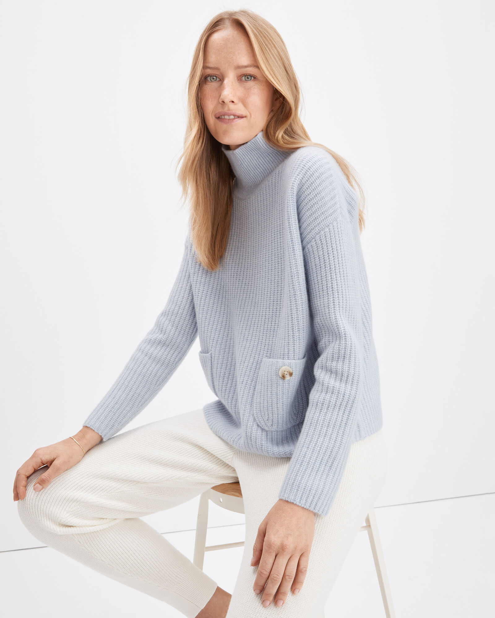 Cashmere Funnel Neck Sweater