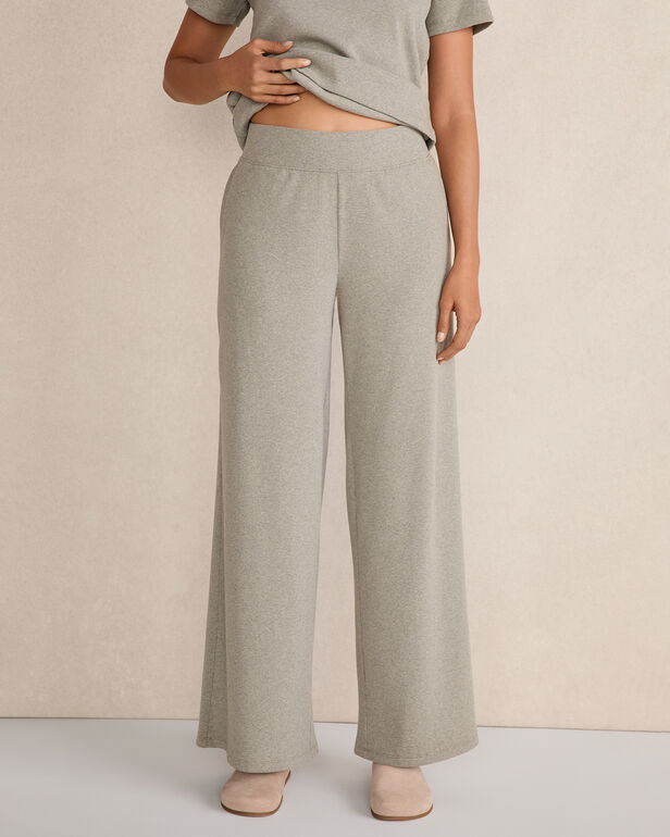 Resti Organic Cotton Rib Knit Wide Leg Pants