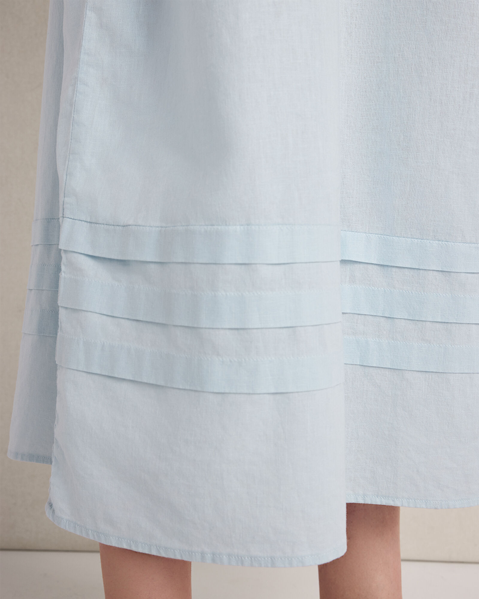 Cotton Linen Oversized Pintuck Chemise