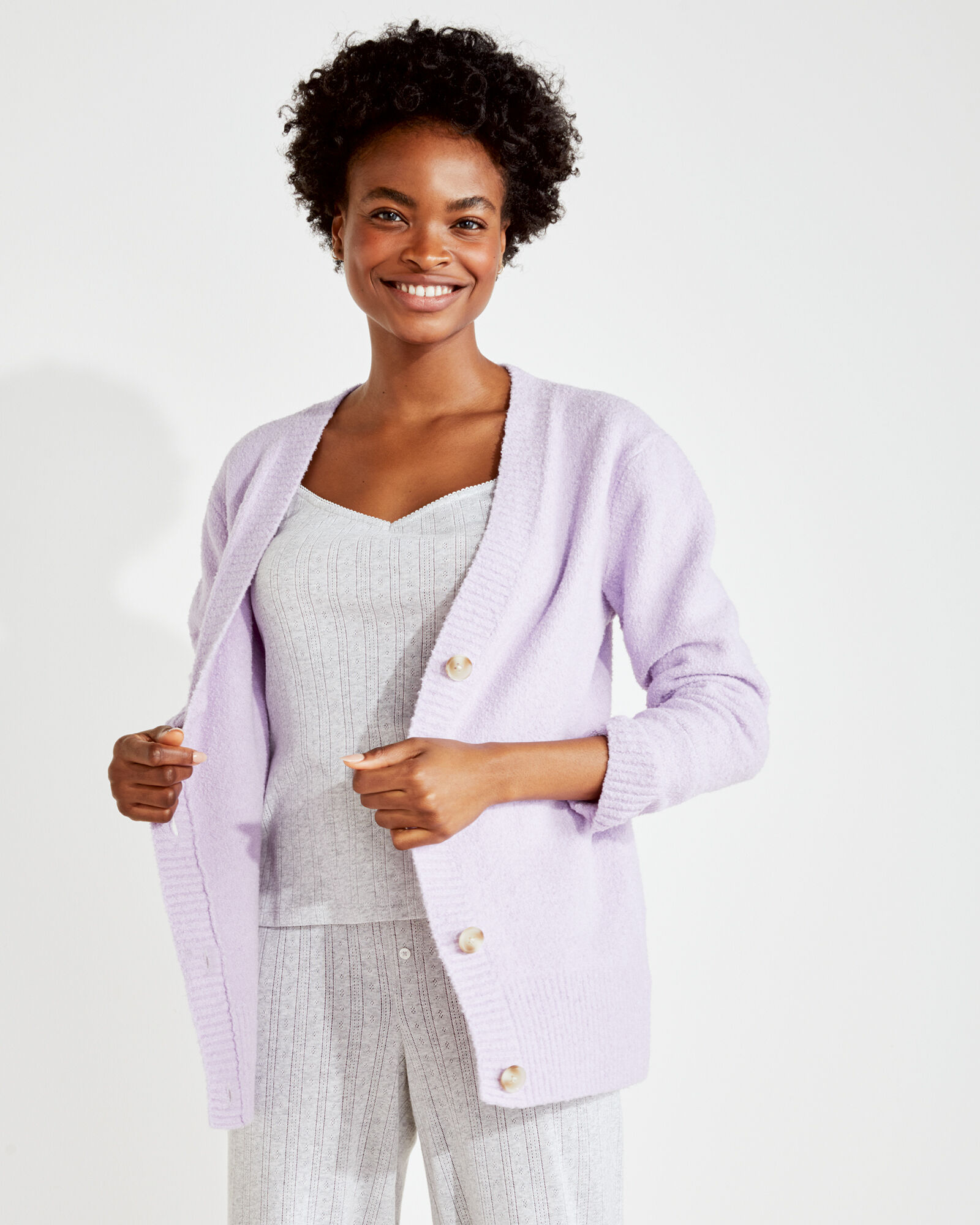 Womens discount boucle cardigan
