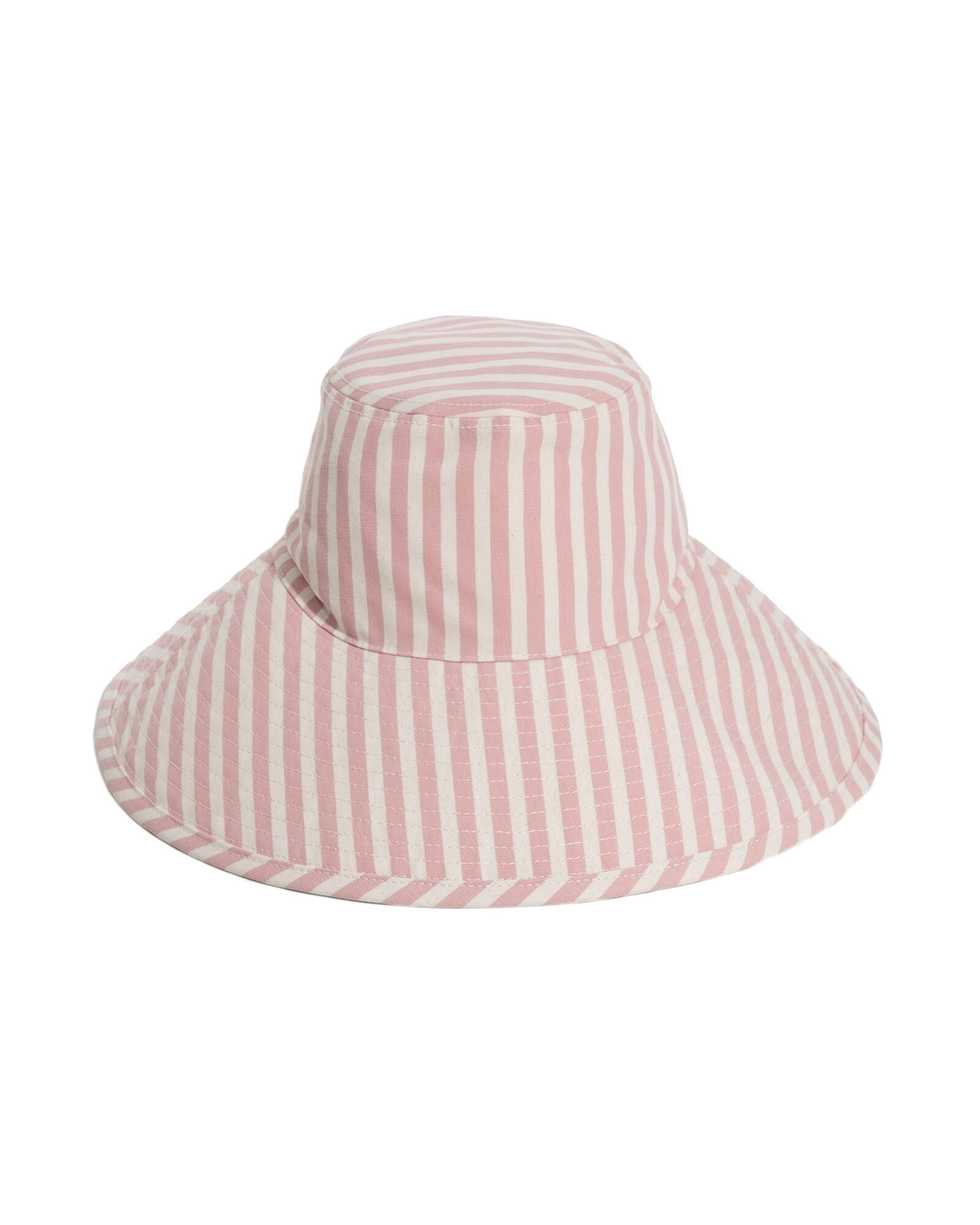 Marche Exclusive Vintage Pink Striped Hat Pink/white striped Patterned Cotton Sun Hat for kids | H&M US main image 3
