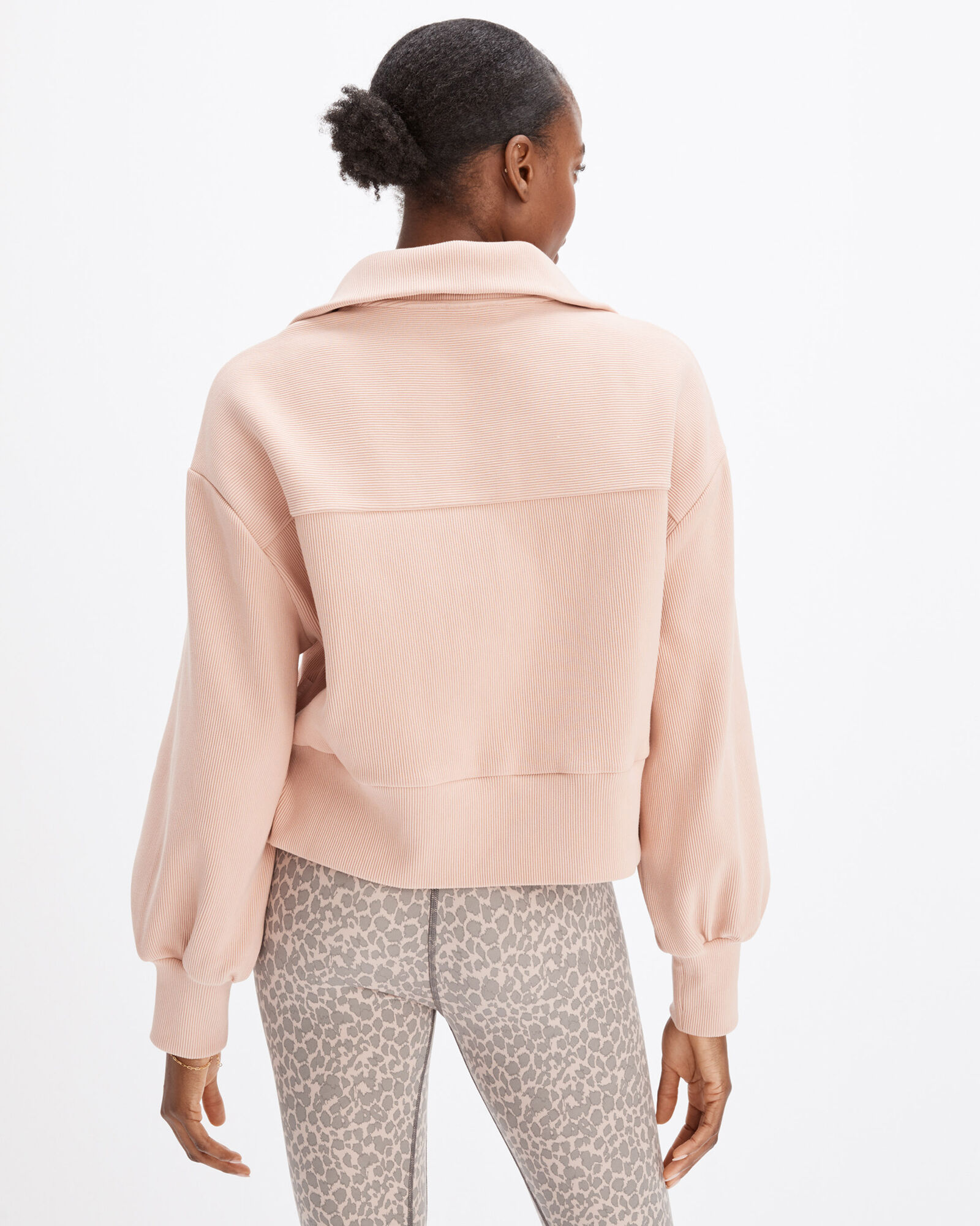 Varley Rib Knit Half-Zip Sweatshirt
