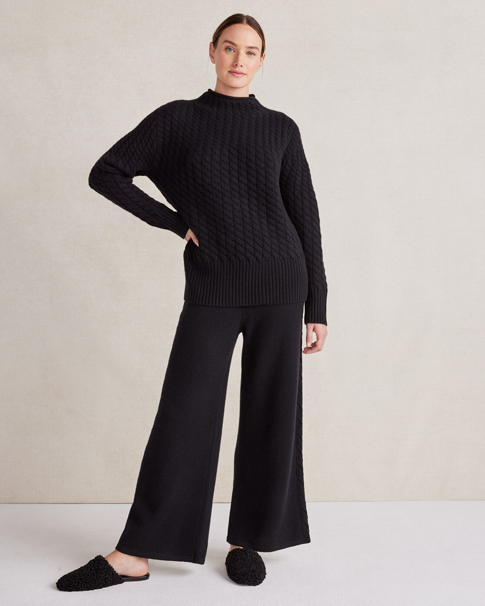 Cashmere Wide Leg Pants | Haven Well Within display picture 1