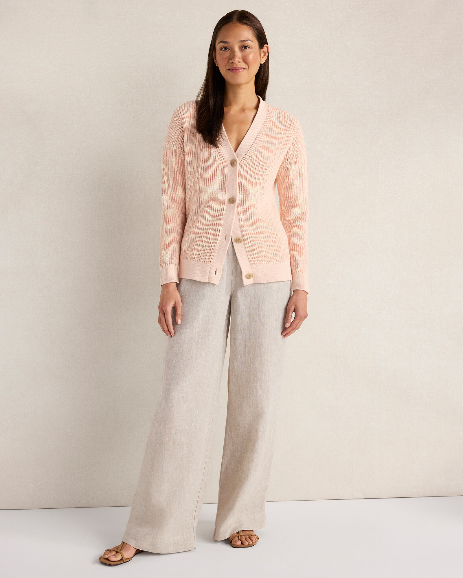 Organic Cotton Shaker Stitch Cardigan