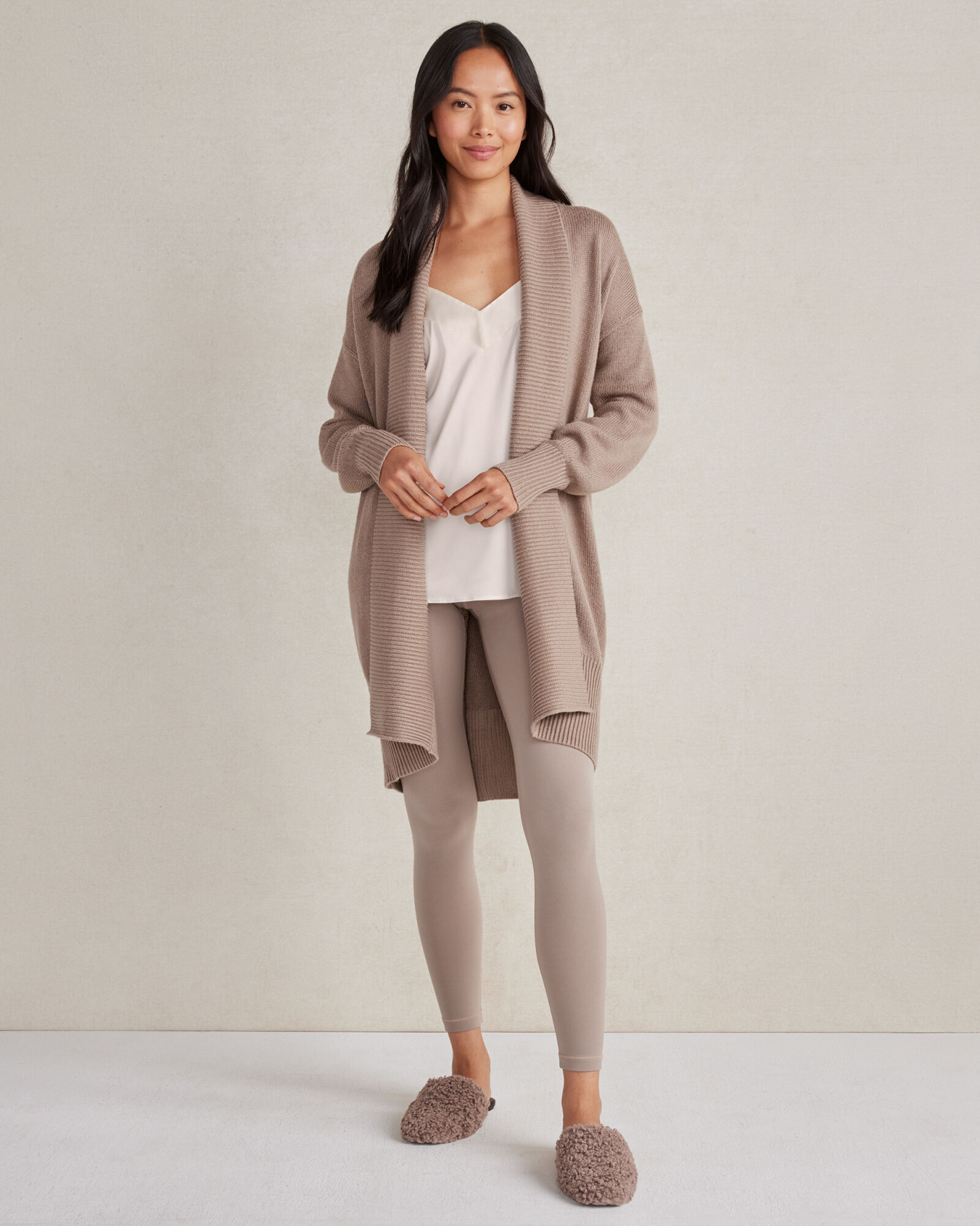 Lightweight flyaway cardigan top
