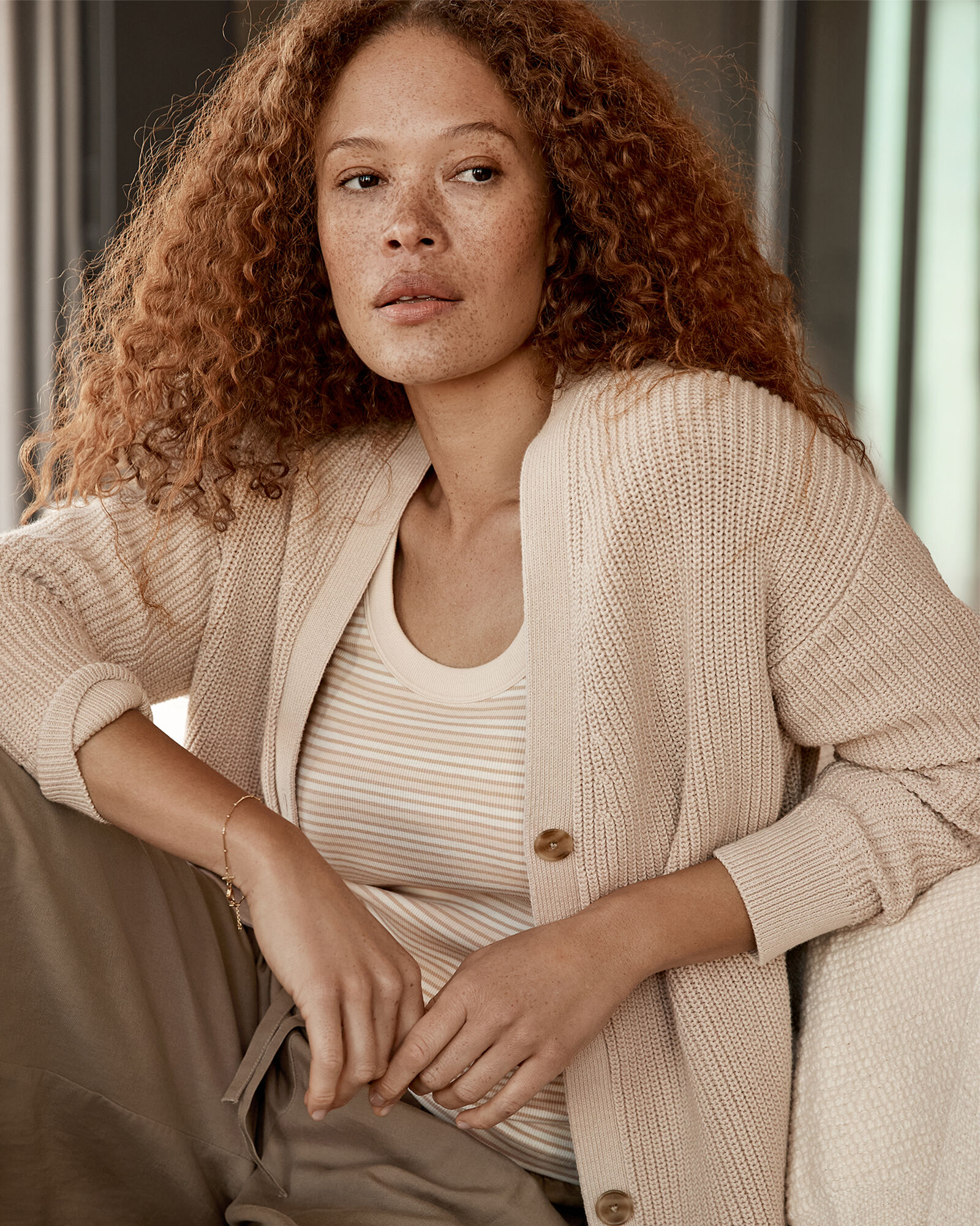 Shaker new arrivals stitch cardigan