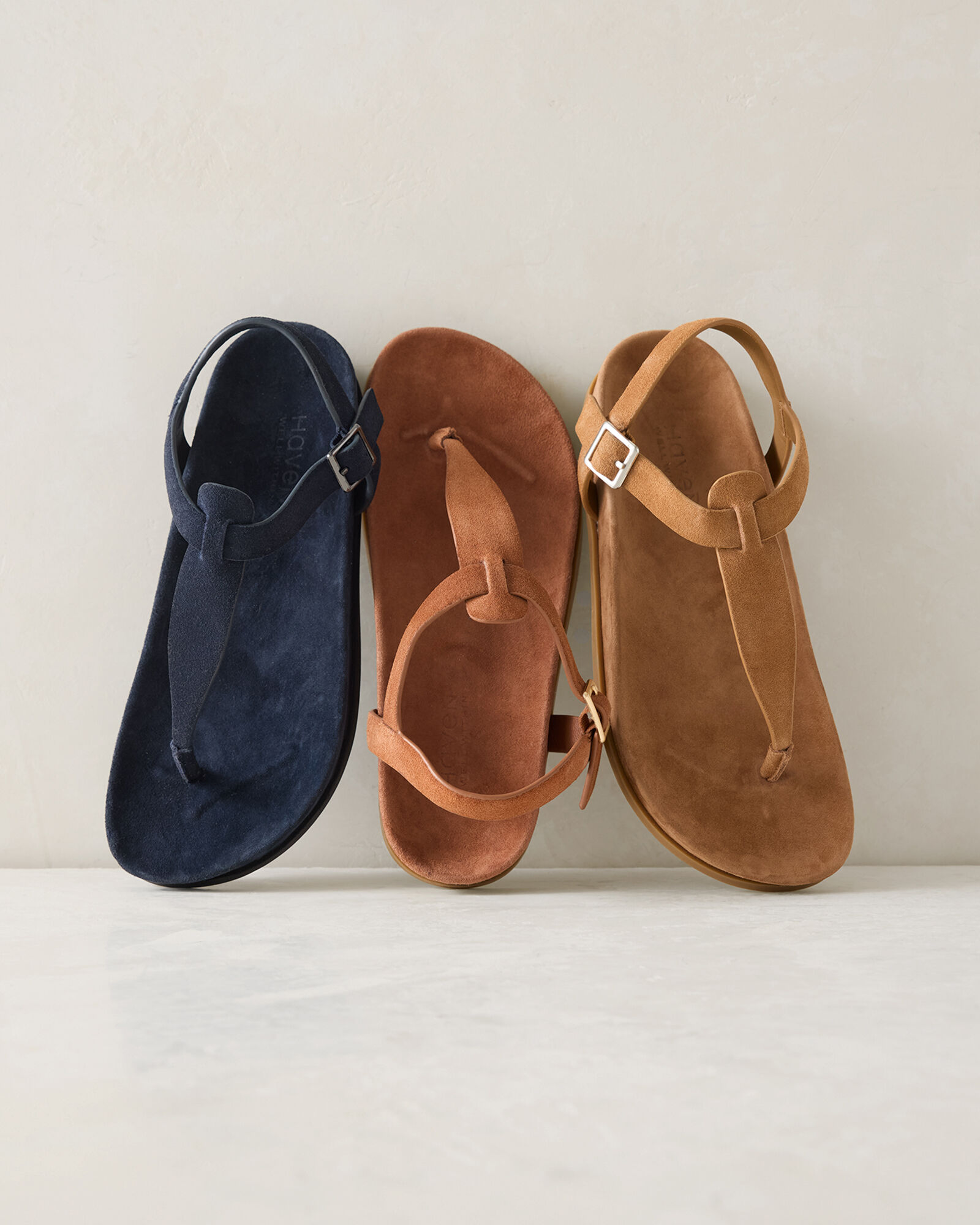 Suede Thong Sandals