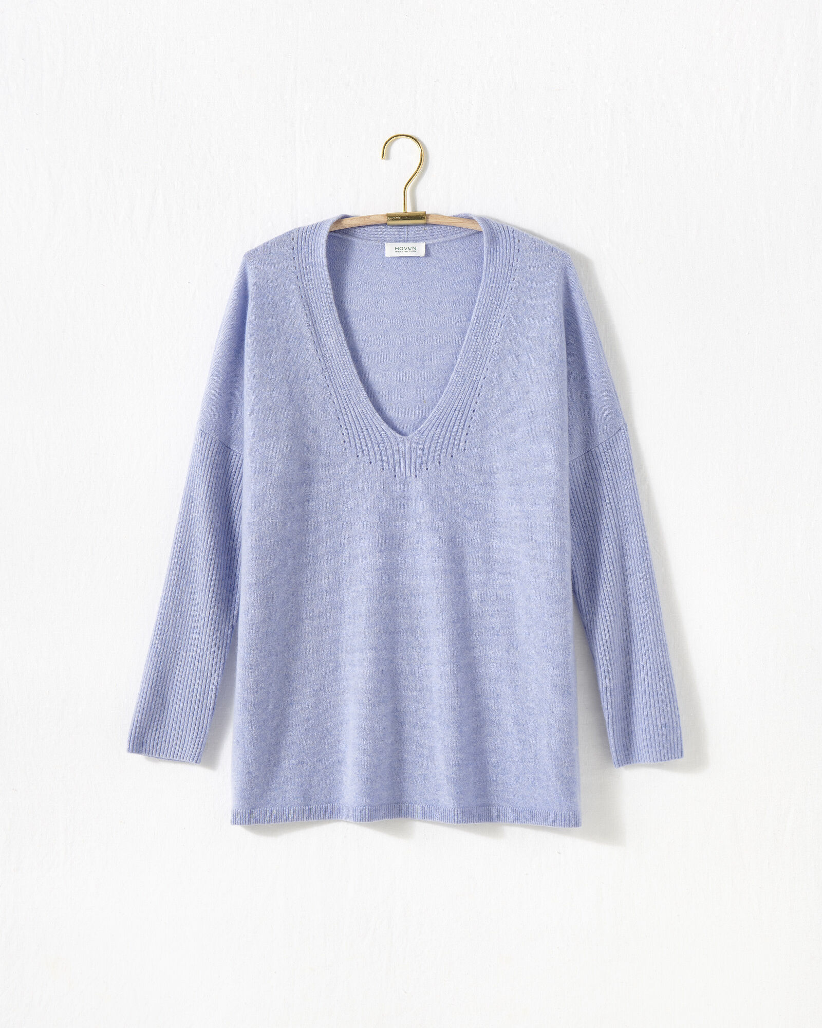 Pure Cashmere Relaxed V Neck Sweater Haven Well Within