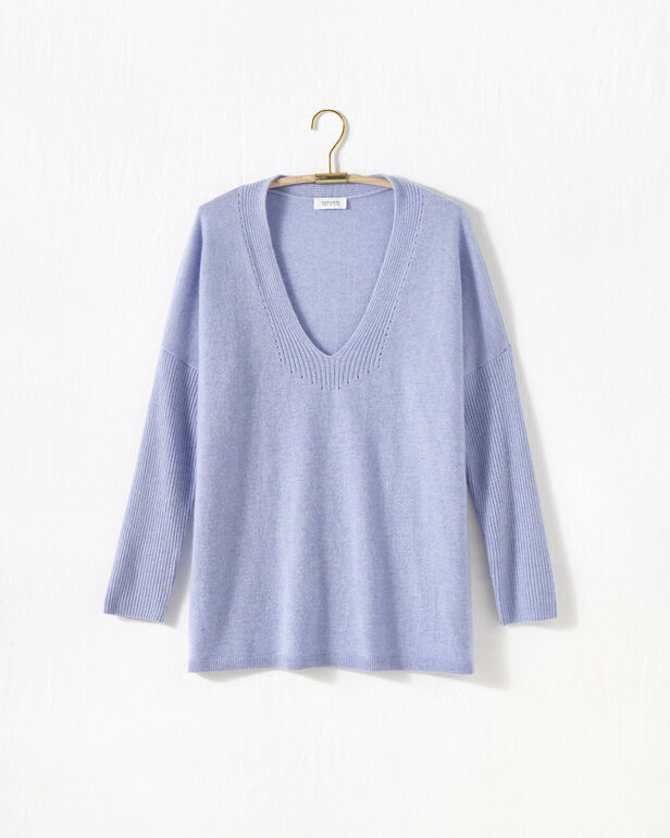 Pure Cashmere Relaxed V-Neck Sweater