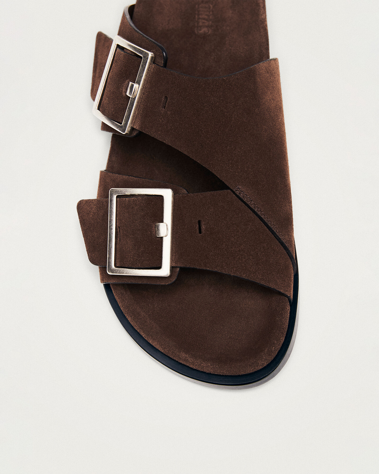 ALOHAS Alba Suede Brown Leather Sandals