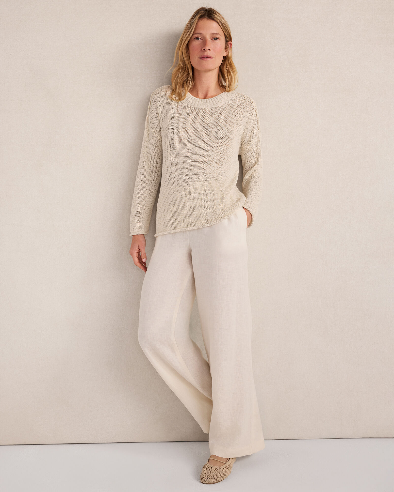 Linen Tape Yarn Crewneck
