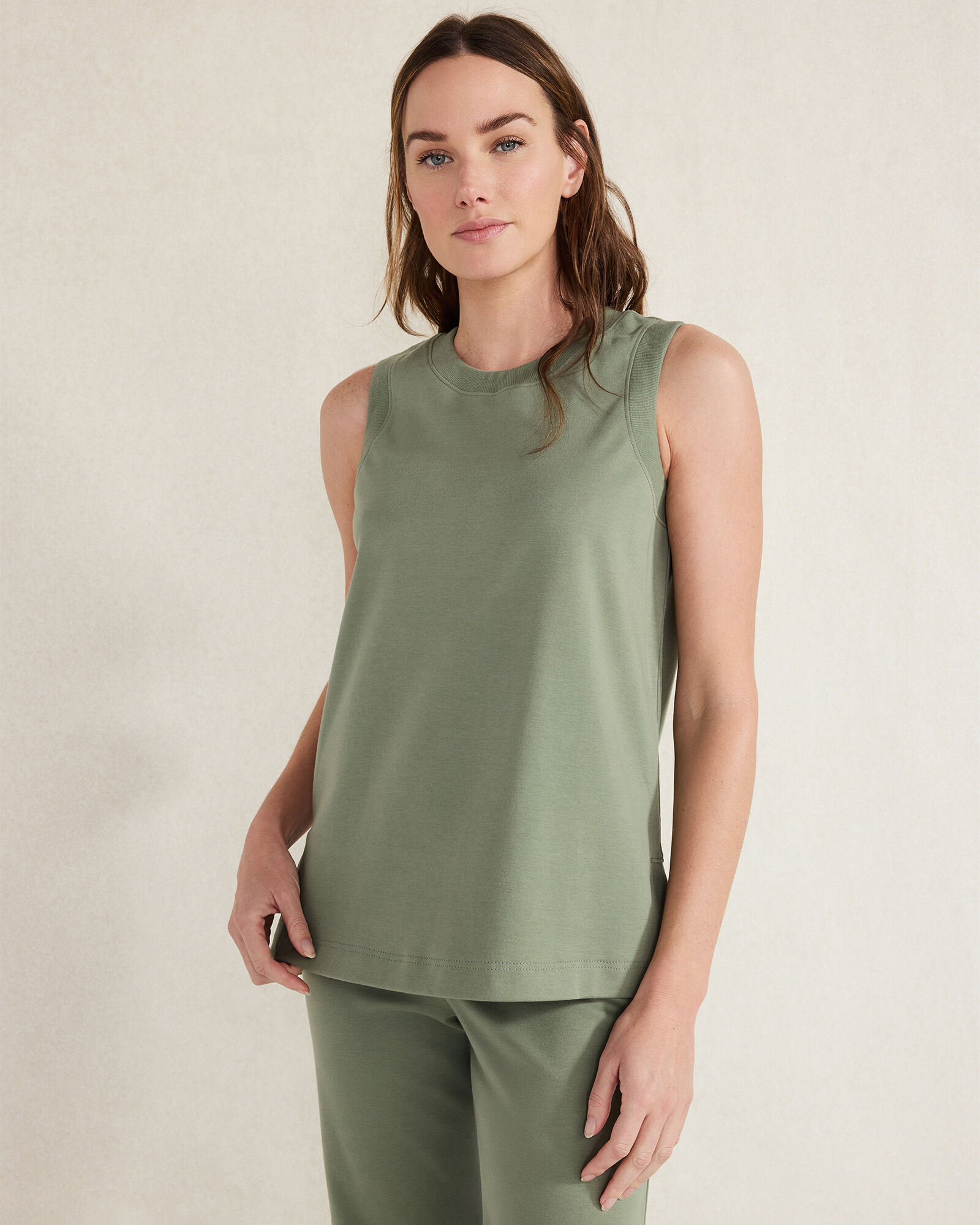 Organic Cotton Interlock Sleeveless Tunic