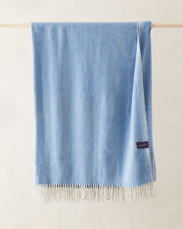 Recycled Wool Blanket, Herringbone