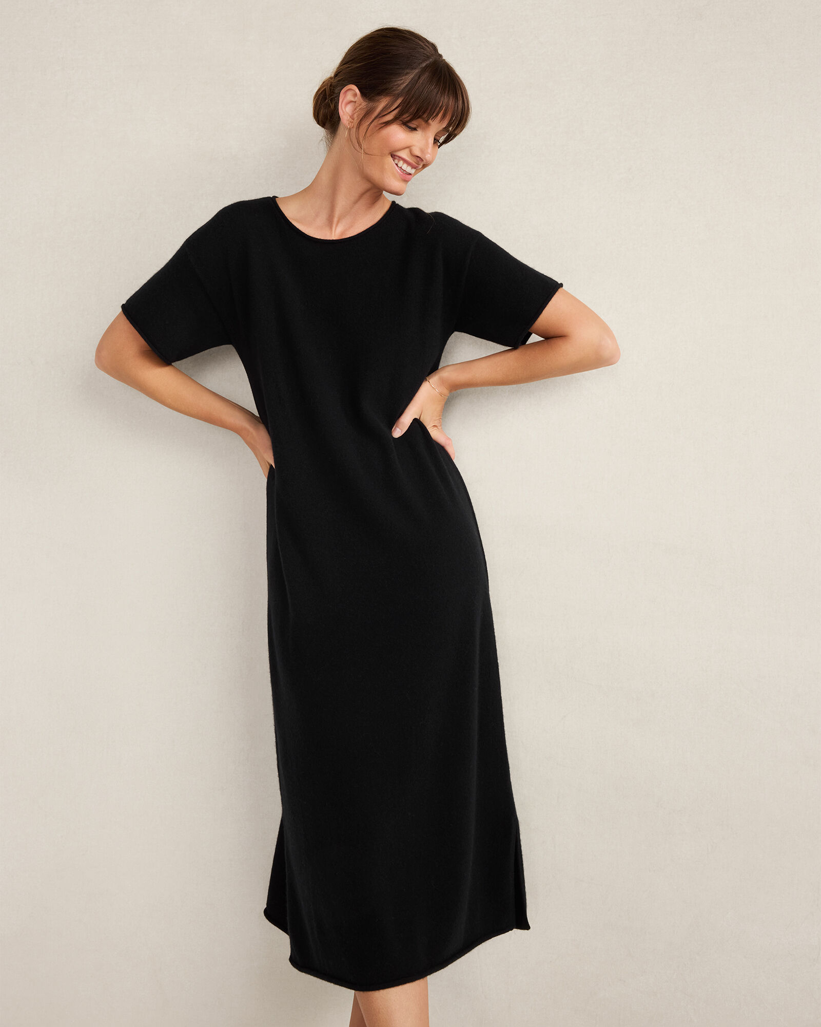 cashmere t shirt dress Super Fine Cashmere T-Shirt Dress