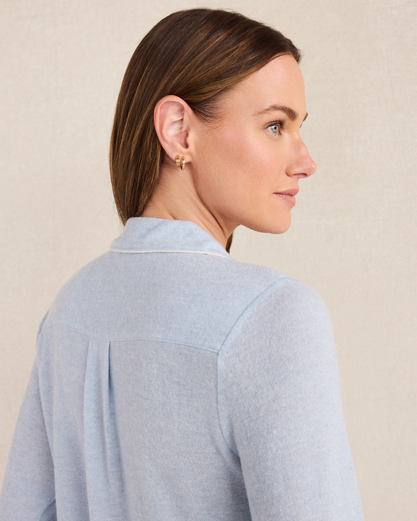 Marled Knit Pajama Top