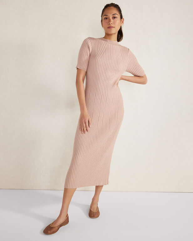 Varley Maeve Rib Knit Midi Dress