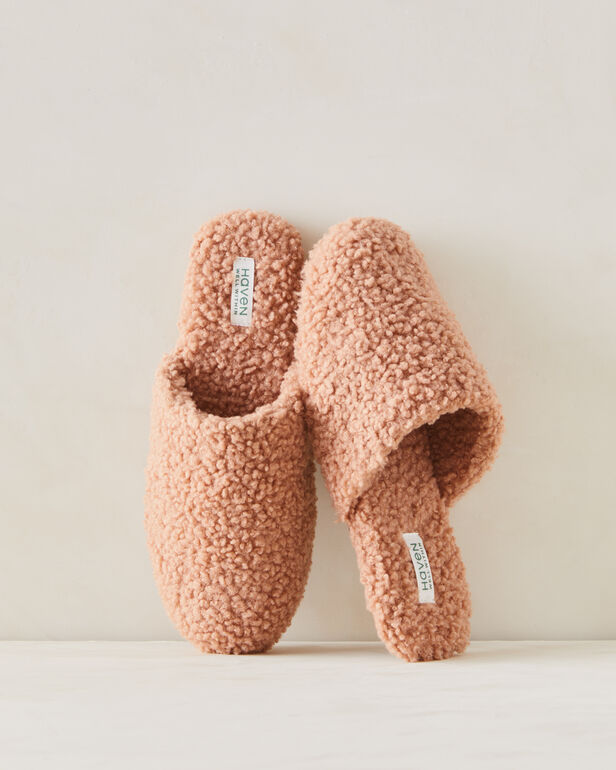 womens sherpa lined mules