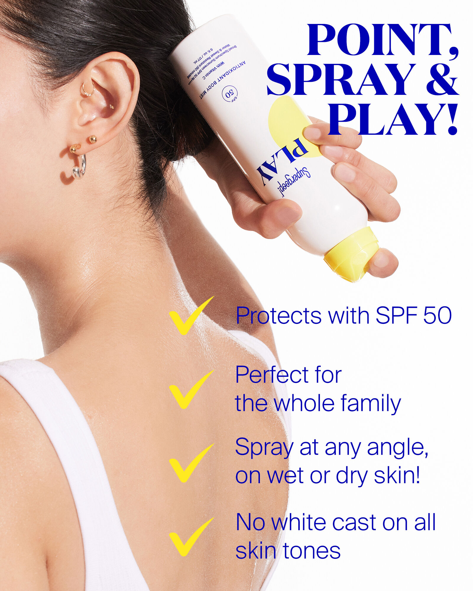 Supergoop PLAY Antioxidant Body Mist SPF50 with Vitamin C