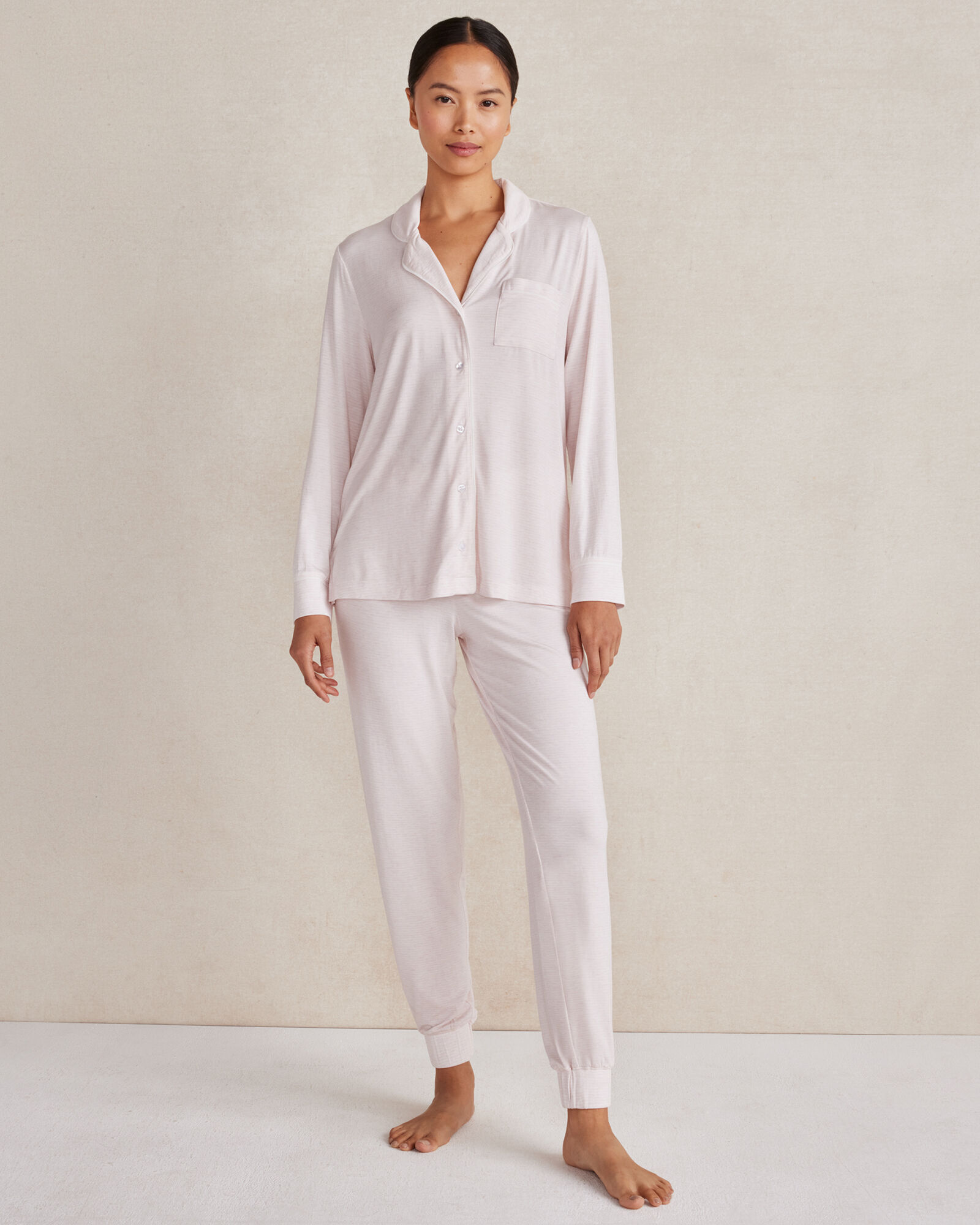 Dreamy cotton pajama set in stripe on sale