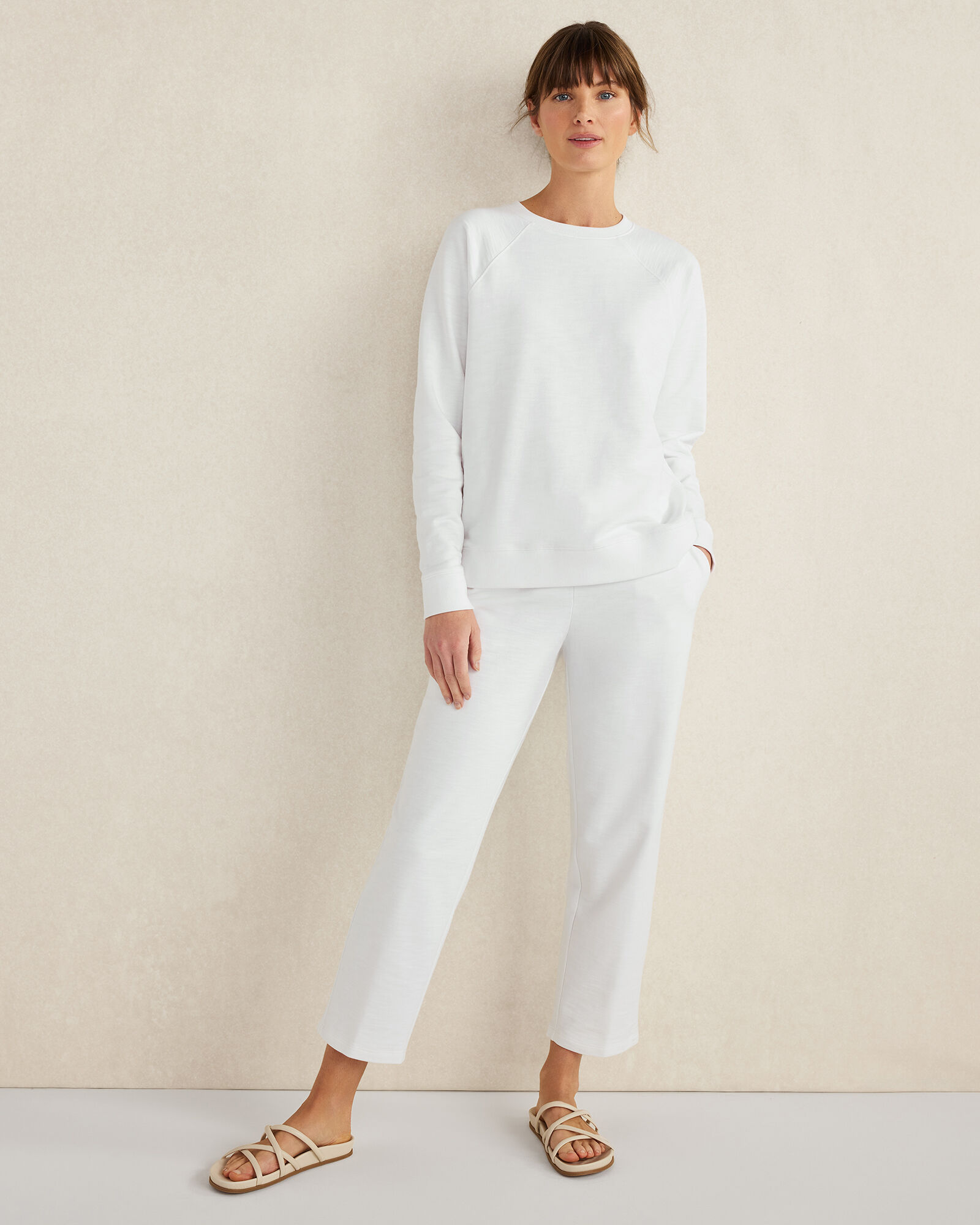 Organic Cotton Slub Terry Straight Leg Pants