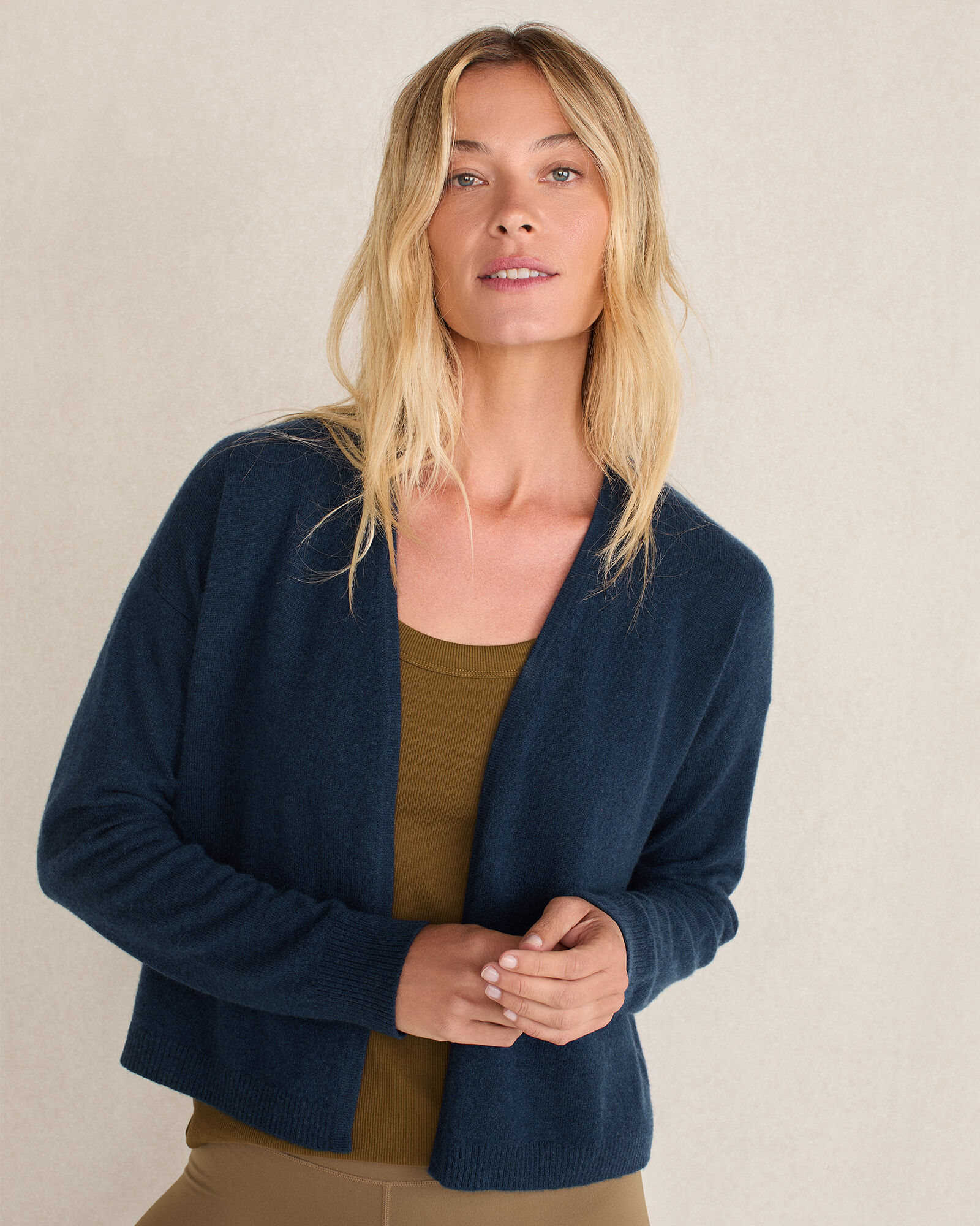 Cashmere Open Front Cardigan