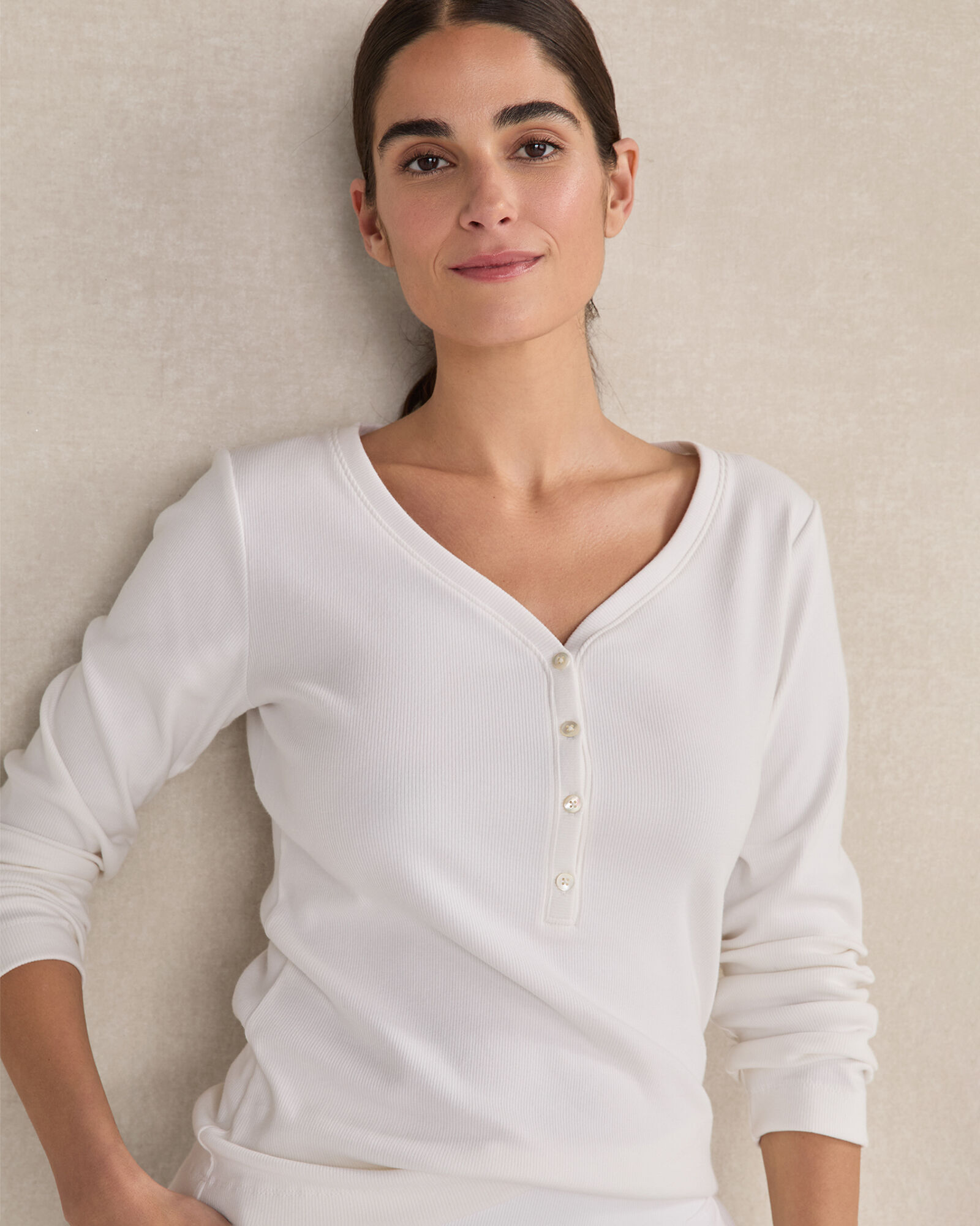 Organic Cotton Rib Knit Henley | Haven Well Within Organic Cotton Rib Knit Henley | Haven Well Within