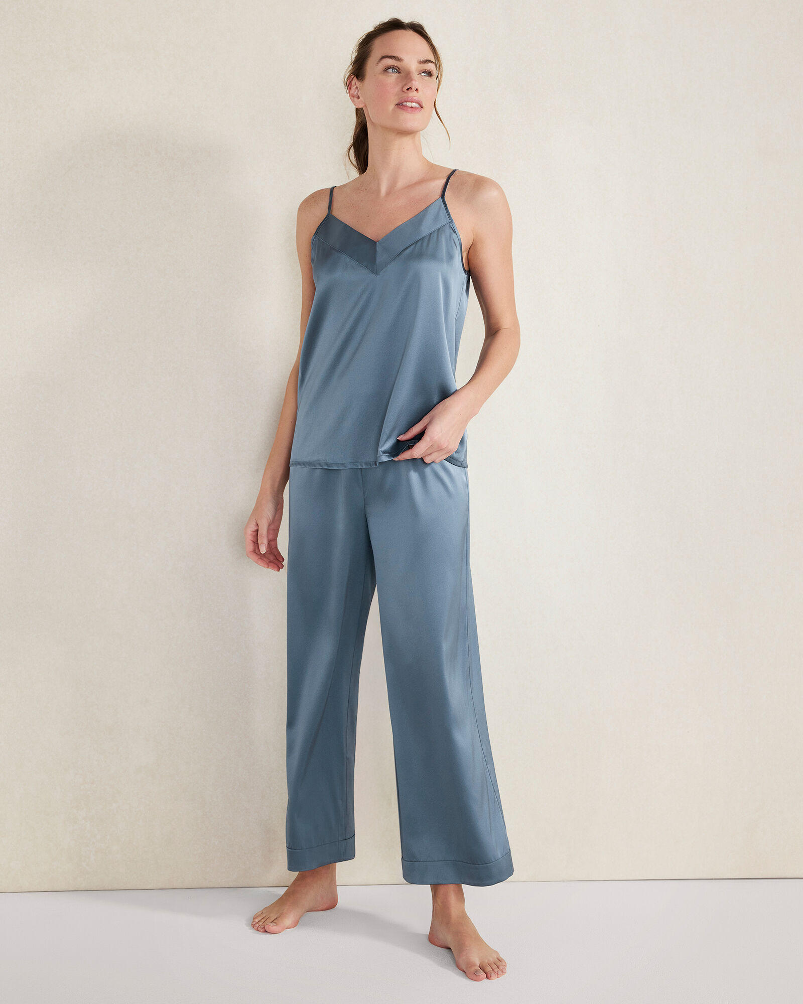 Washable Silk Double V Sleep Cami