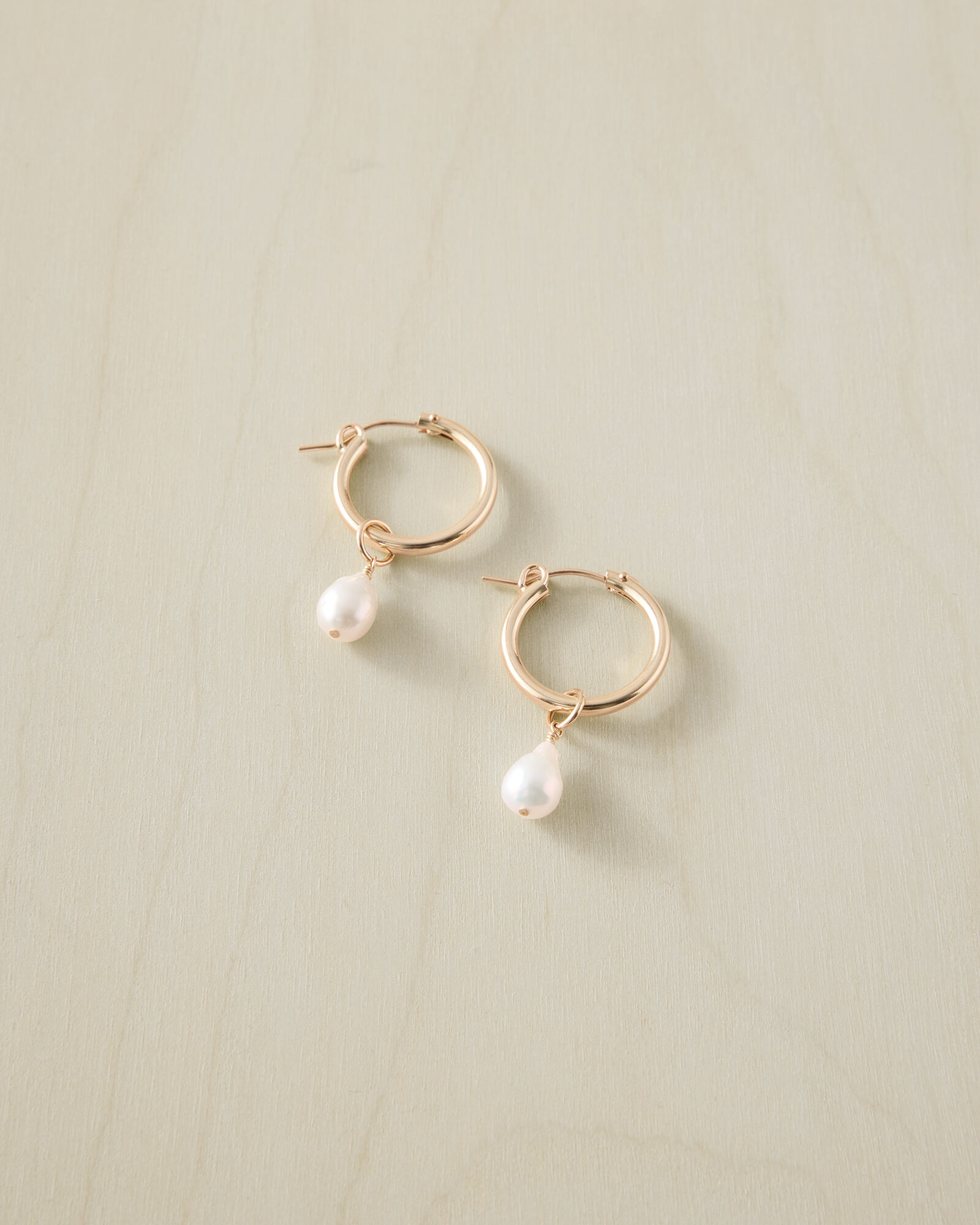 Sheena Marshall Diane Pearl Hoop Earrings