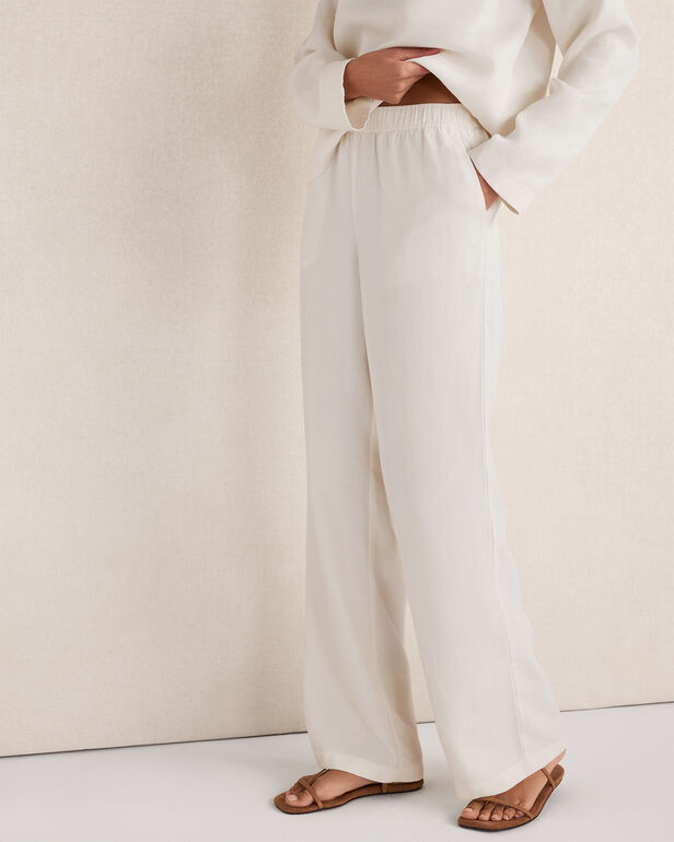 Viscose Linen Wide Leg Pants