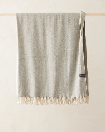 Recycled Wool Blanket, Herringbone
