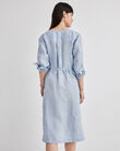 Linen Shirt Dress - Cornflower