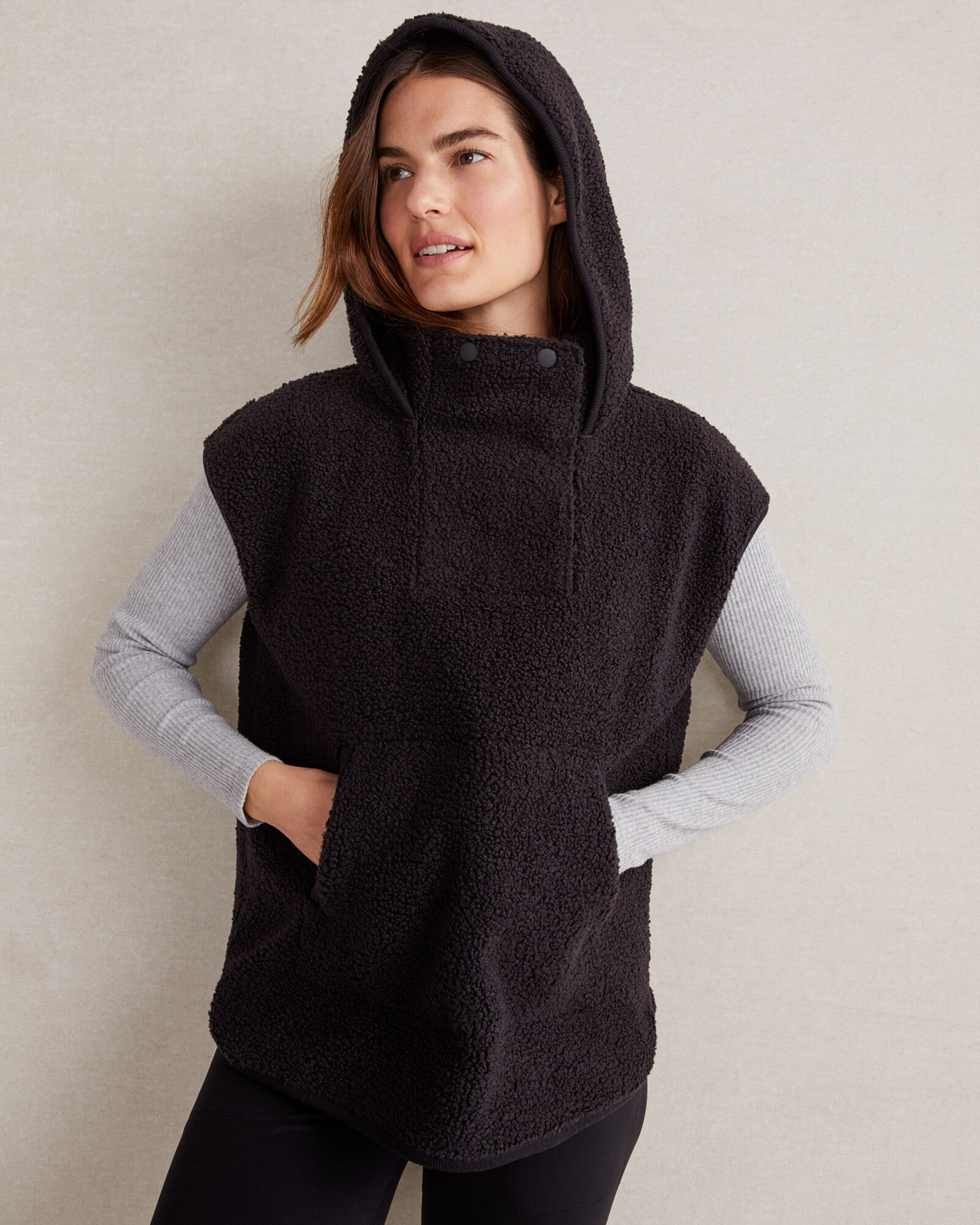 Sherpa hot sale hooded vest