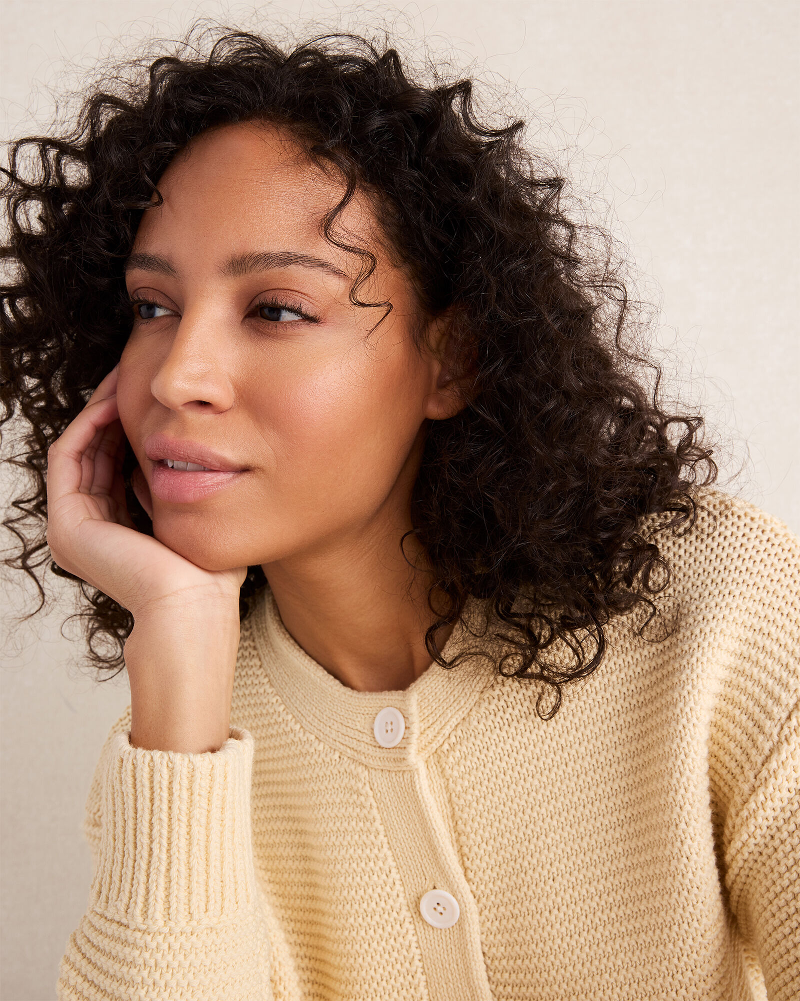 Cotton Link Stitch Cardigan