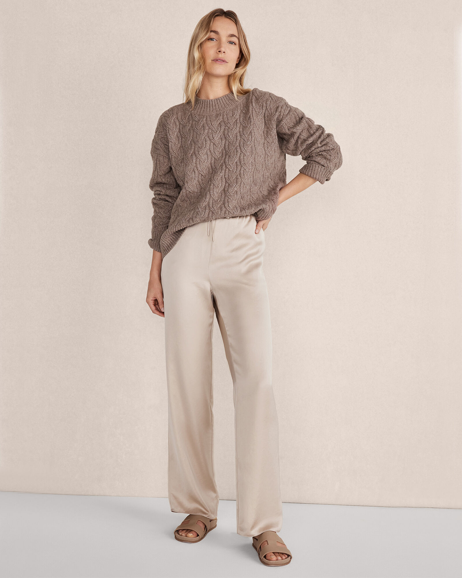 Flowy drawstring pants sale