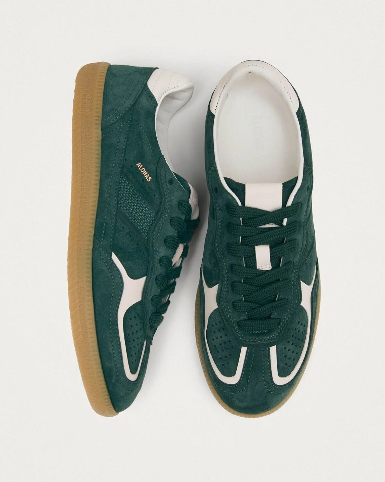 ALOHAS Tb.490 Rife Forest Green Leather Sneakers