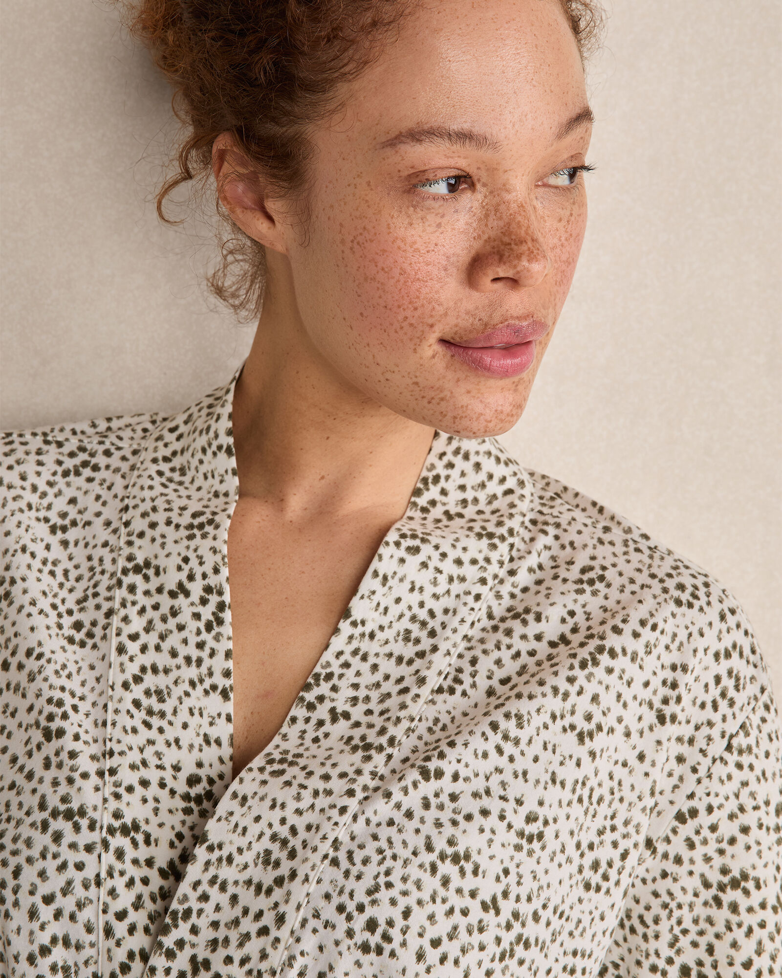 Organic Cotton Jersey Animal Dot Robe