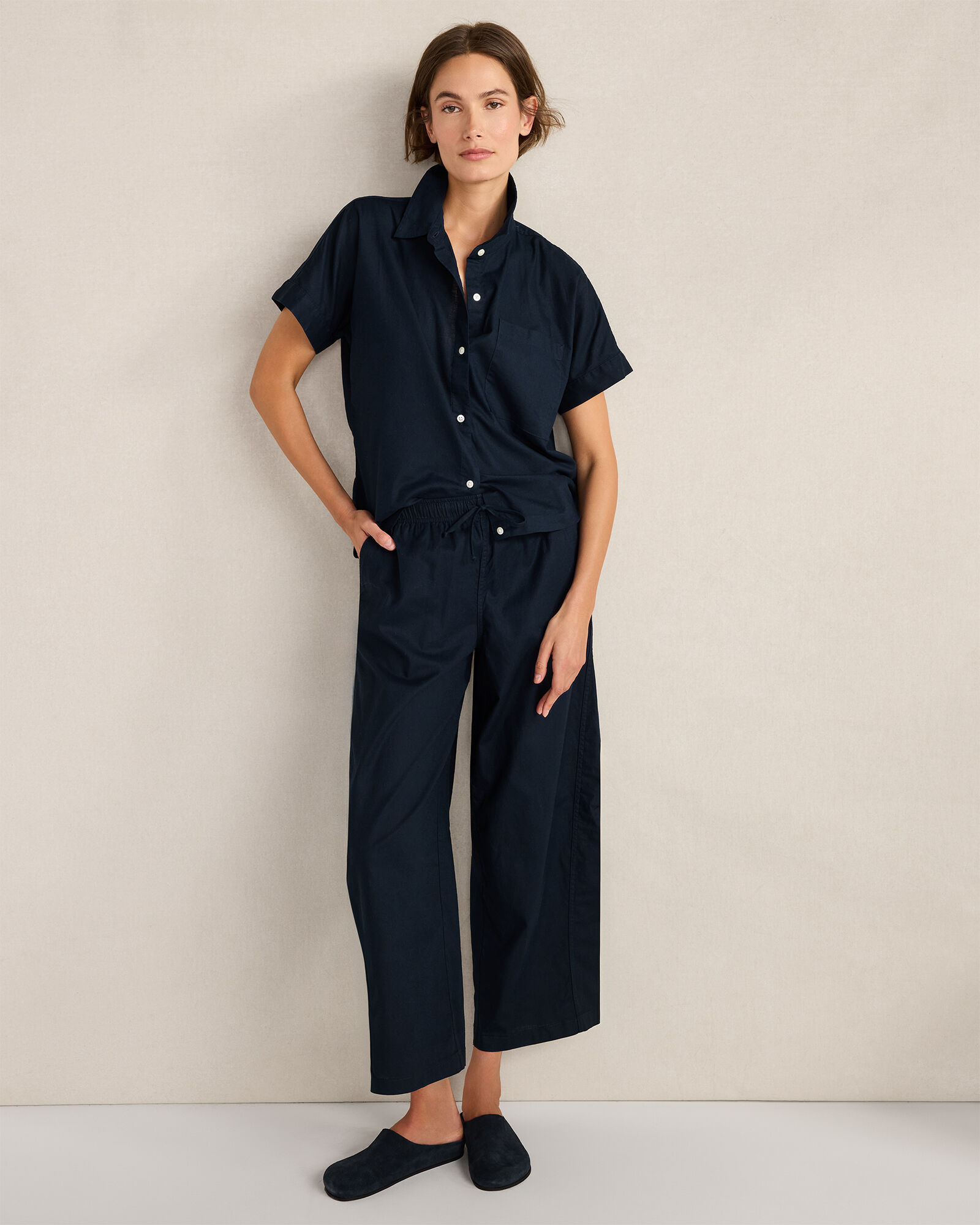 Organic Cotton Linen Barrel Leg Pants