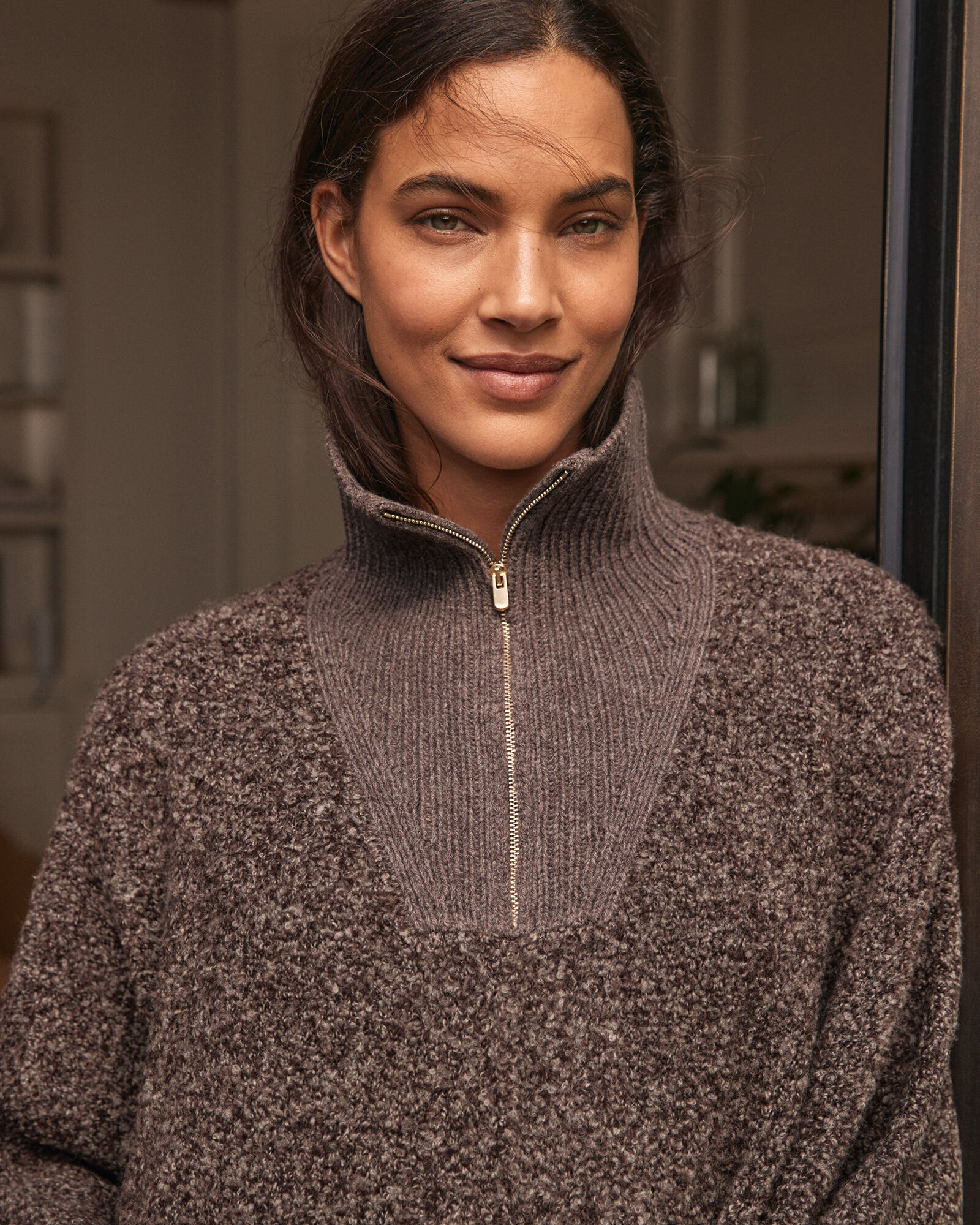 Merino Boucl&eacute; Poncho