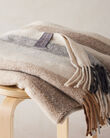 Recycled Wool Blanket, Neutral Stripe