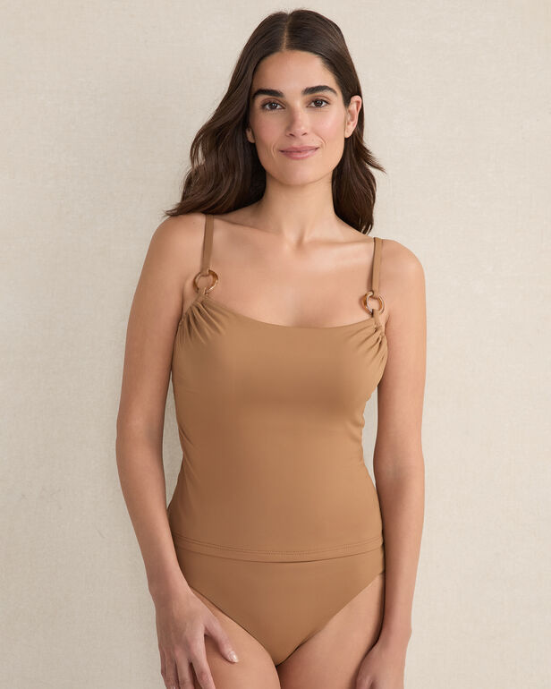 Scoop Neck Tortoiseshell Tankini Top