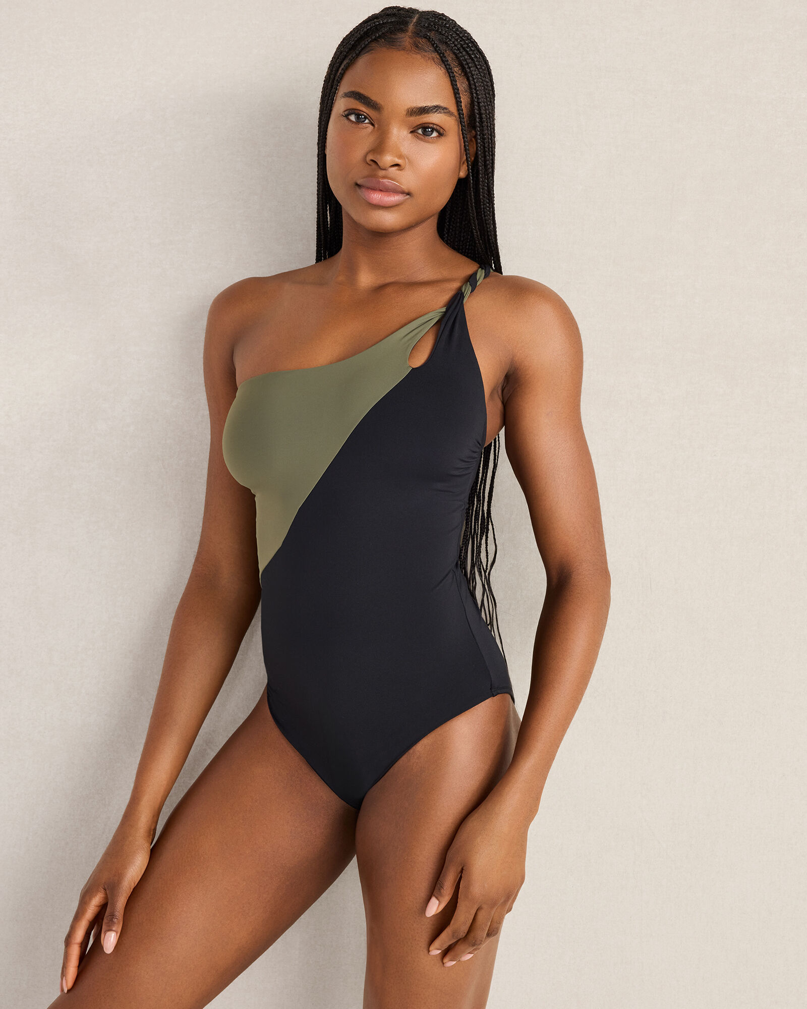 Colorblock Side Strap One-Piece