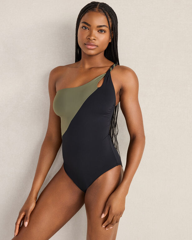 Colorblock Side Strap One-Piece