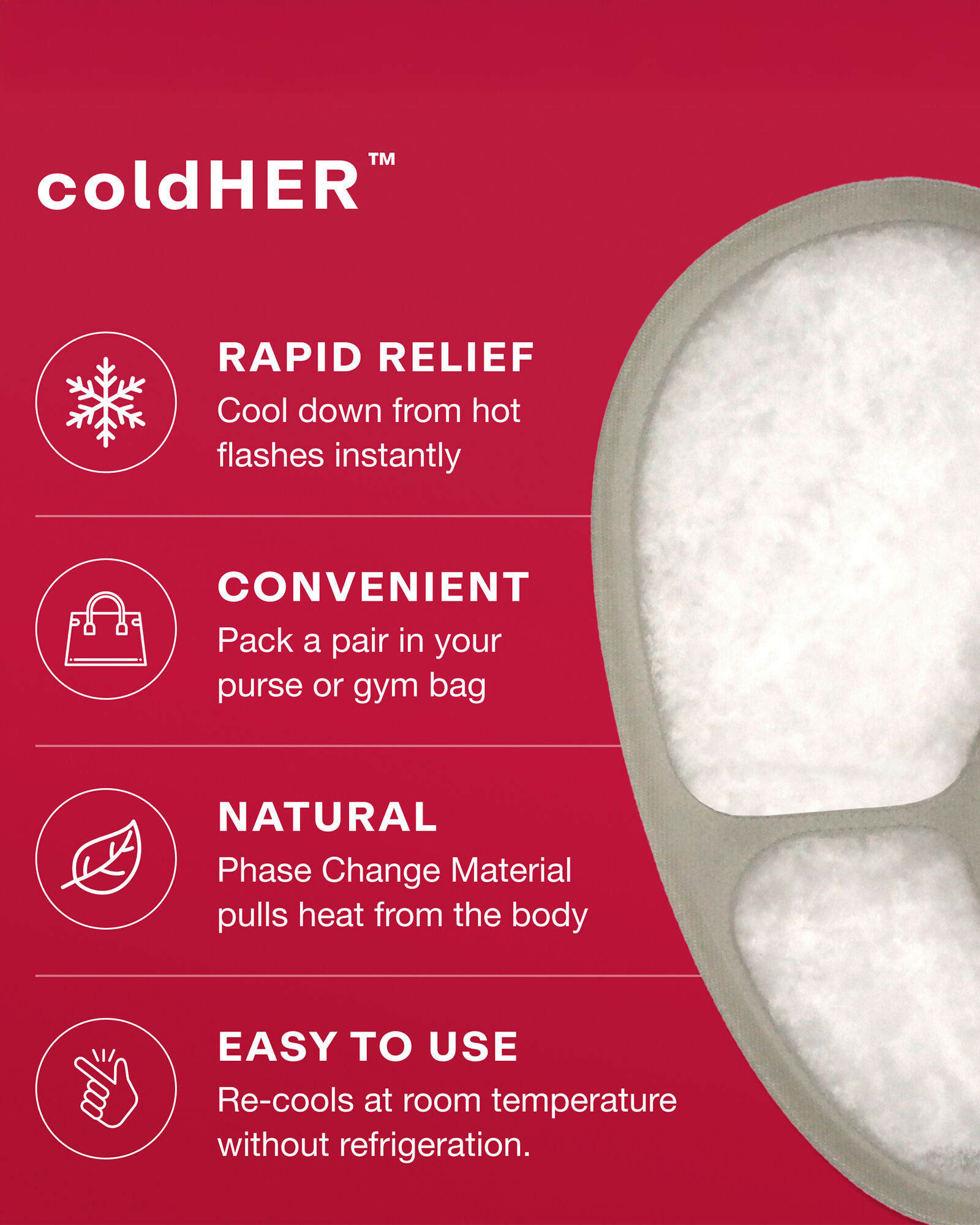 Joylux coldHER&trade; Cooling Bra Inserts