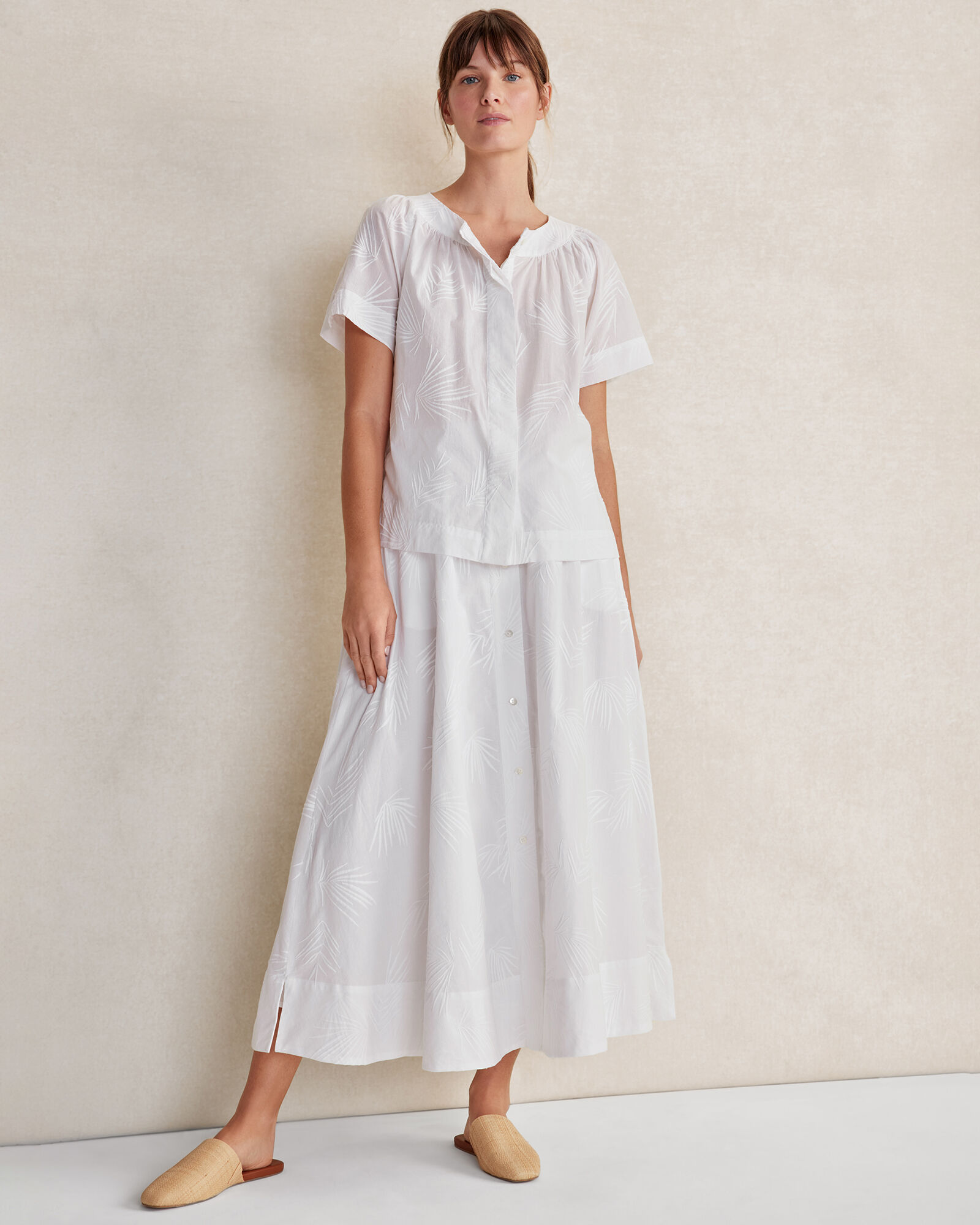 Haut Blouse BCBG Max Azria En Coton Voile - Blanc, Taille XS - Neuf Sans Étiquettes (NWOT)