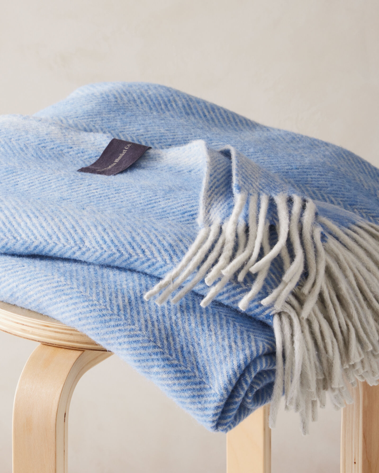 Recycled Wool Blanket, Herringbone