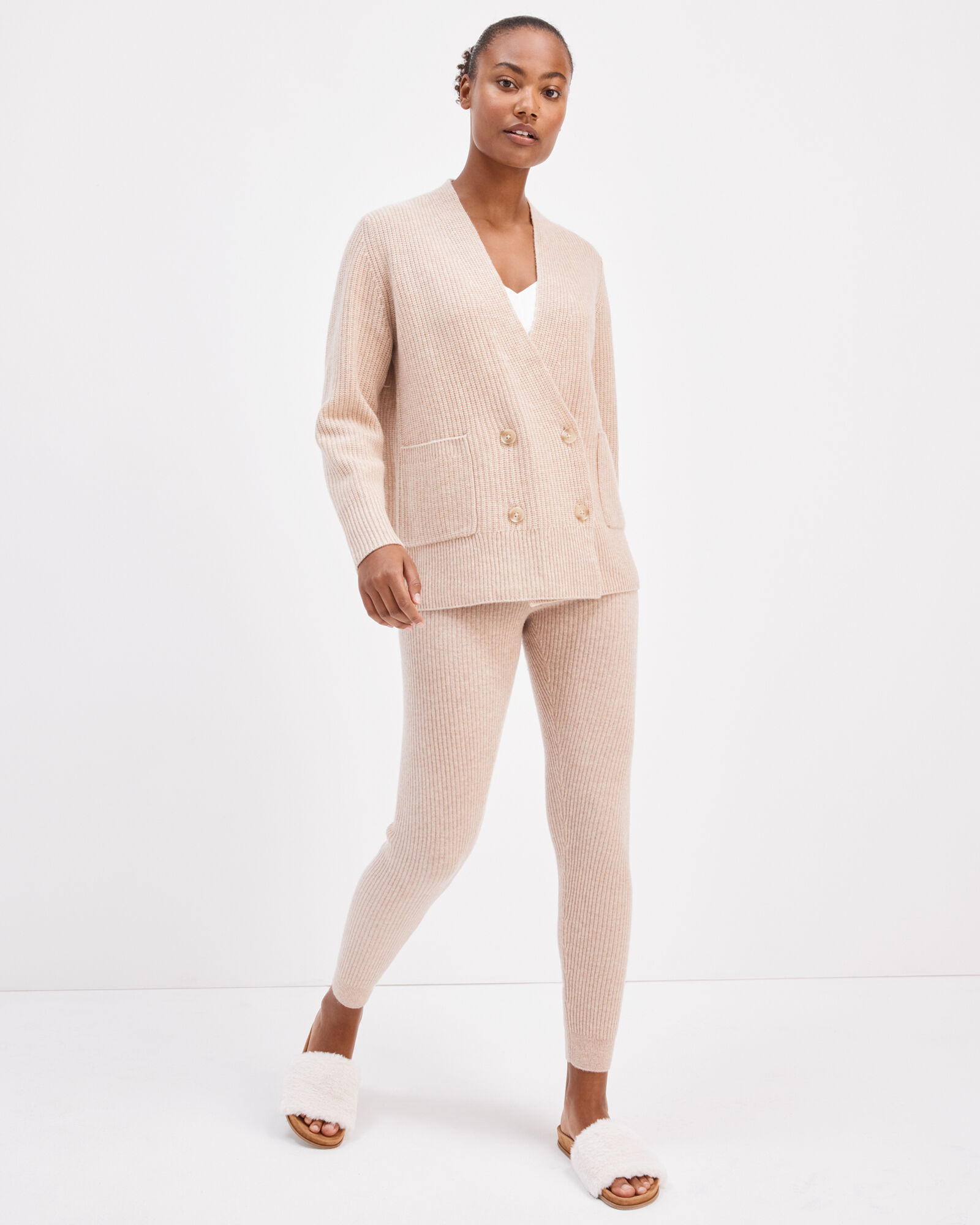 Cashmere Double-Breasted Cardigan