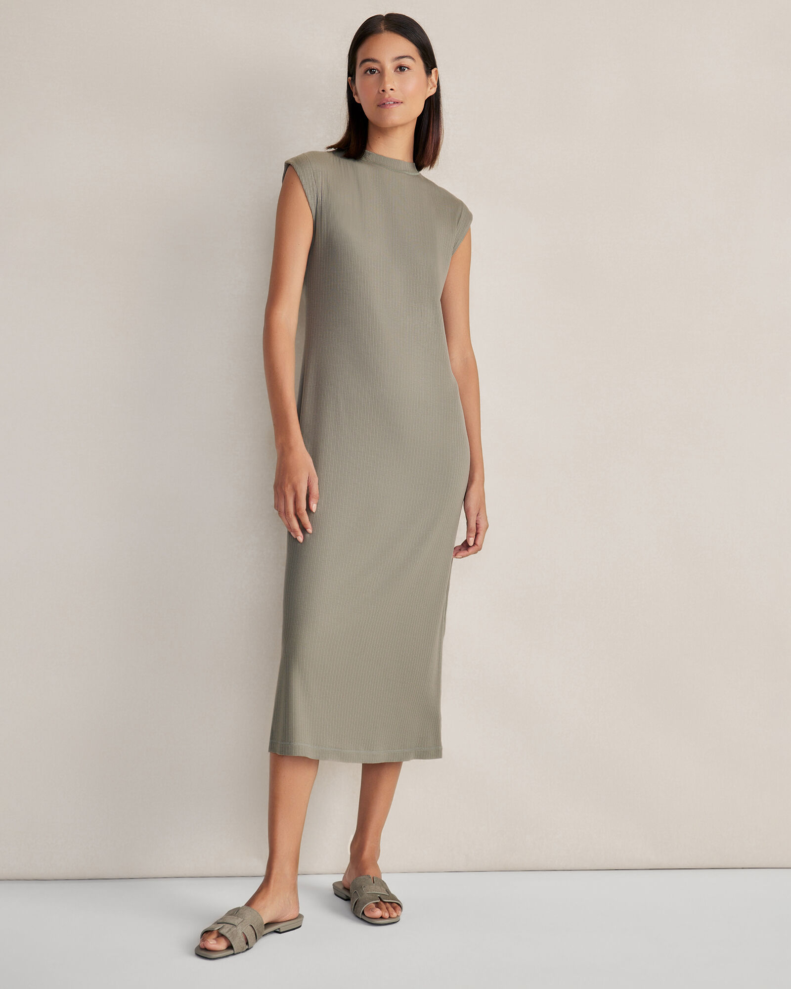 Modal Ribbed T Shirt Dress Haven Well Within